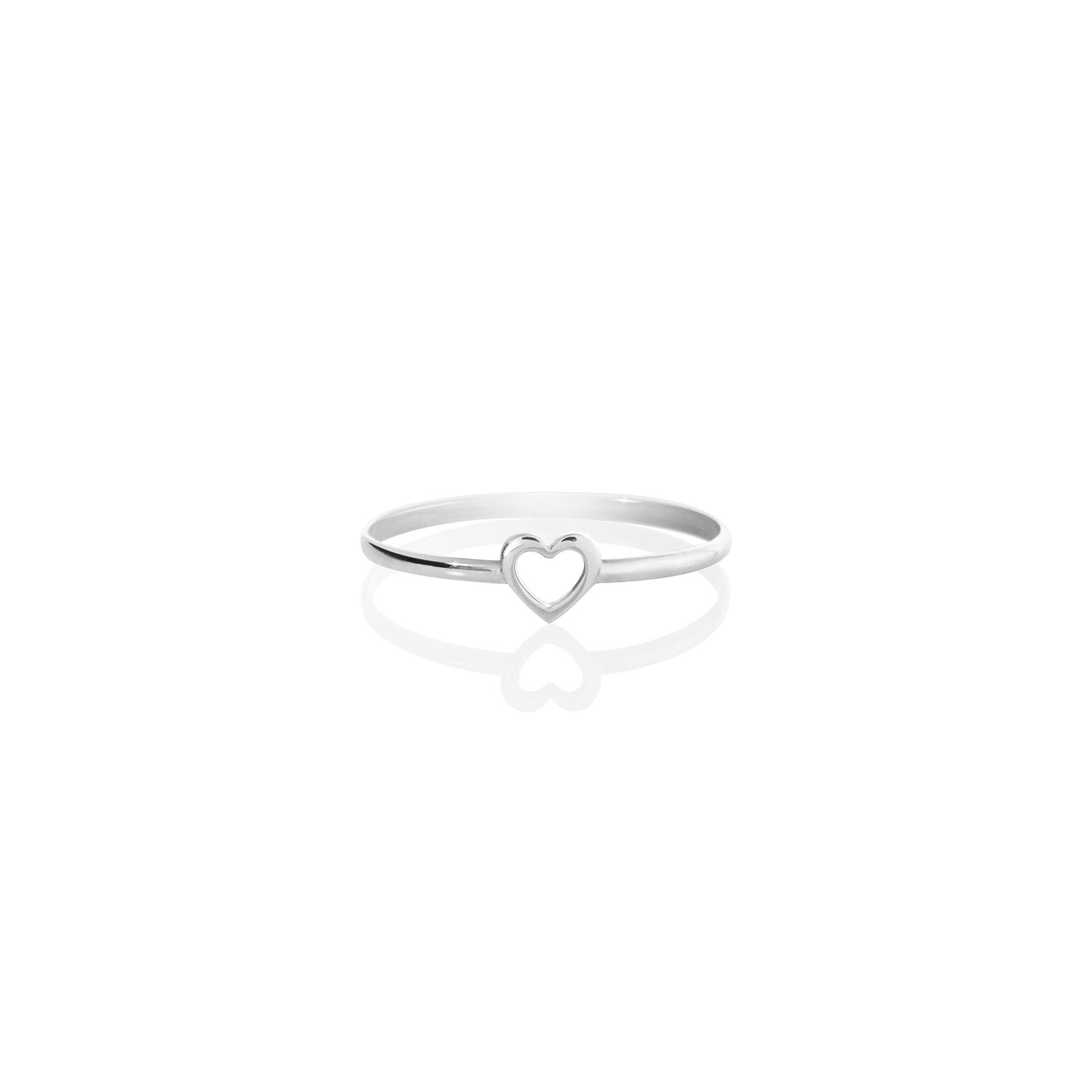 Solid Gold Ring with a Tiny Heart - Tales In Gold