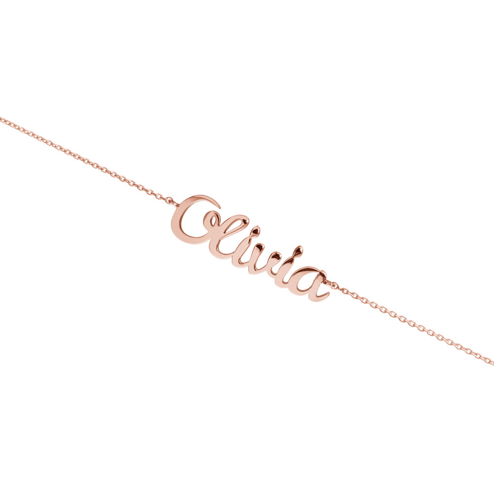 Dainty Rose Gold Name Bracelet, Personalized