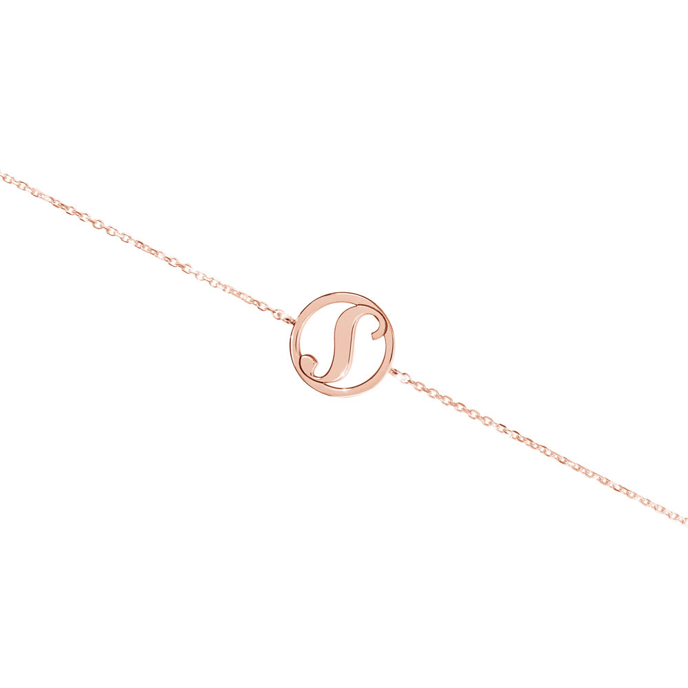 Custom Monogram Bracelet in Rose Gold