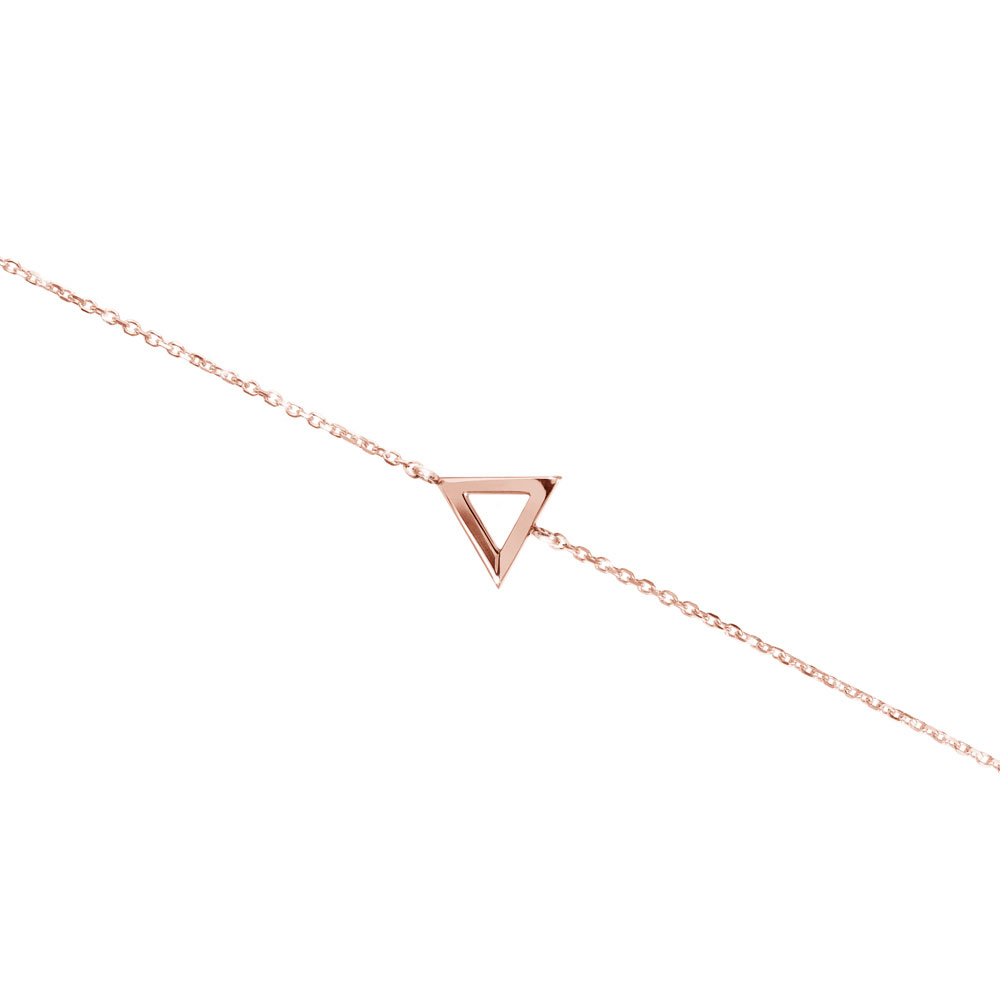 Dainty Rose Gold Bracelet with a Crescent Moon Charm