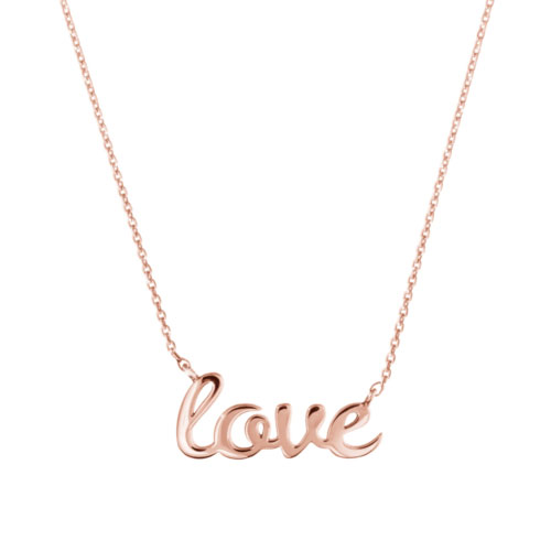 Unique Love Necklace in Rose Gold