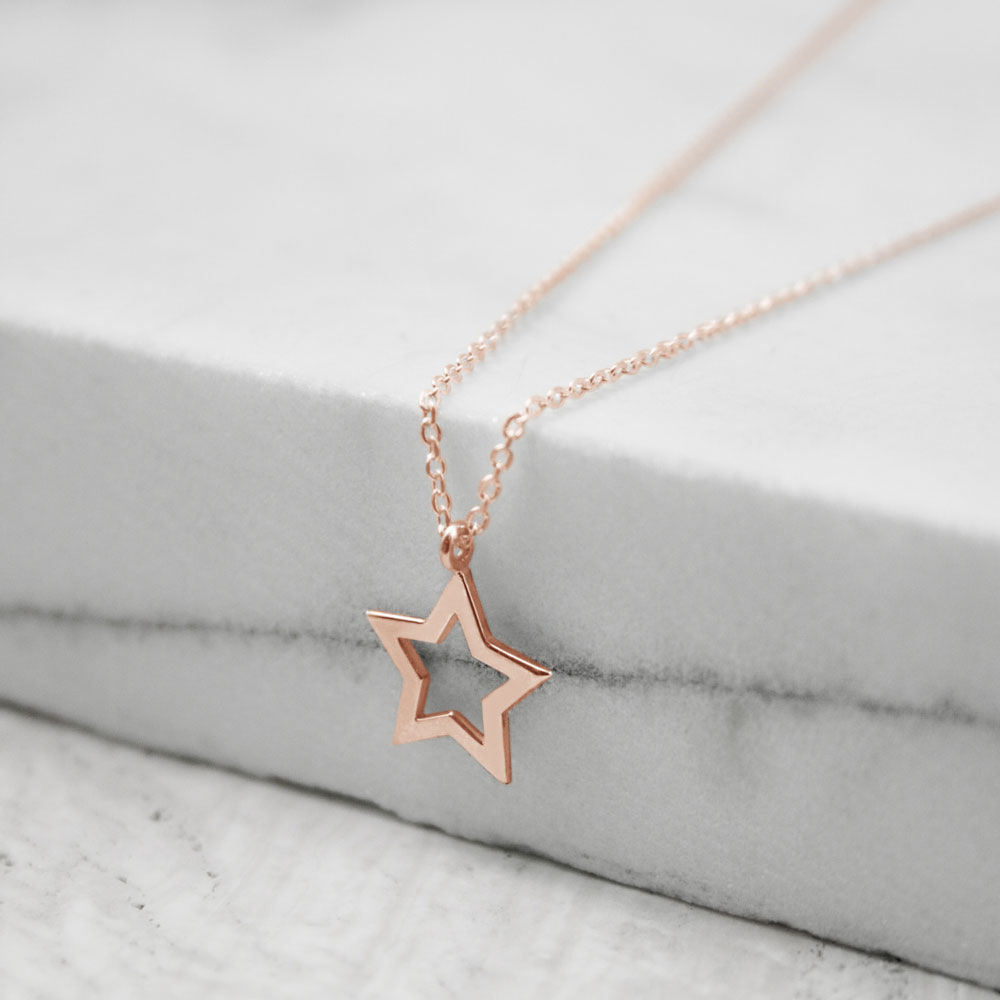 Rose Gold Star Pendant Necklace