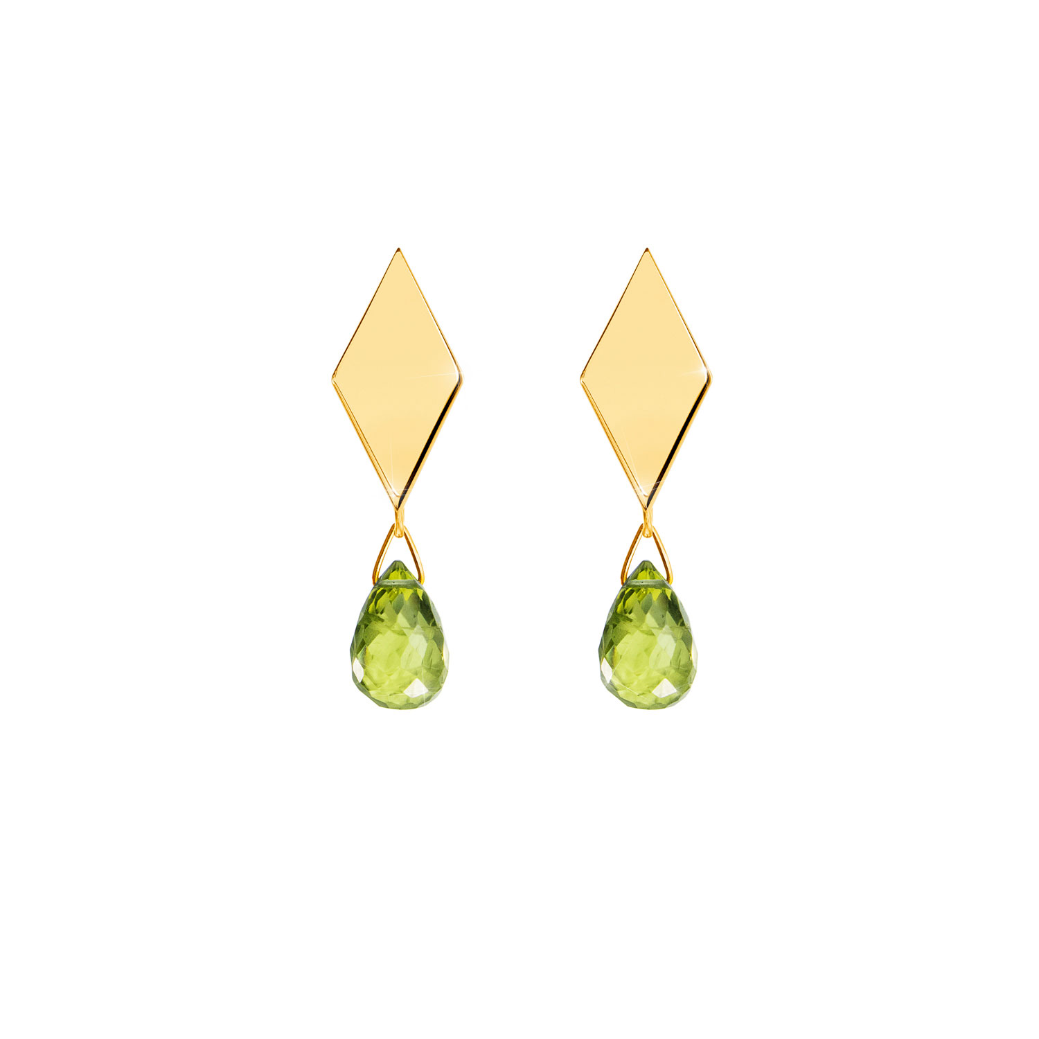 Natalia 14K Gold Peridot Studs Earrings – Sunsara Jewellery