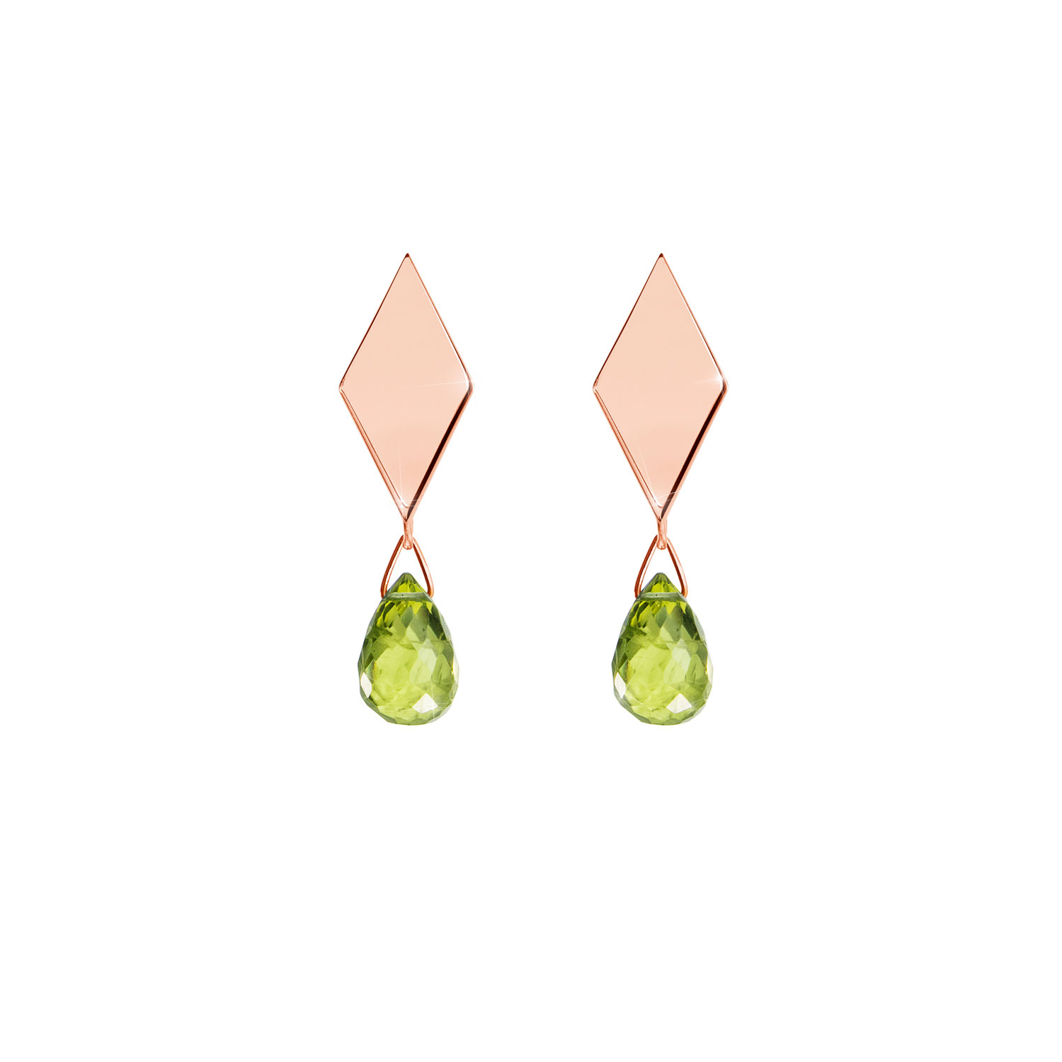 Clover Stud in Gold with Peridot