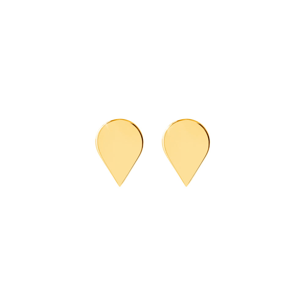 Small Upside Down Drop Studs made of Yellow Gold
