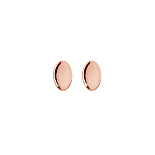 Tiny Oval Stud Earrings made of Rose Gold