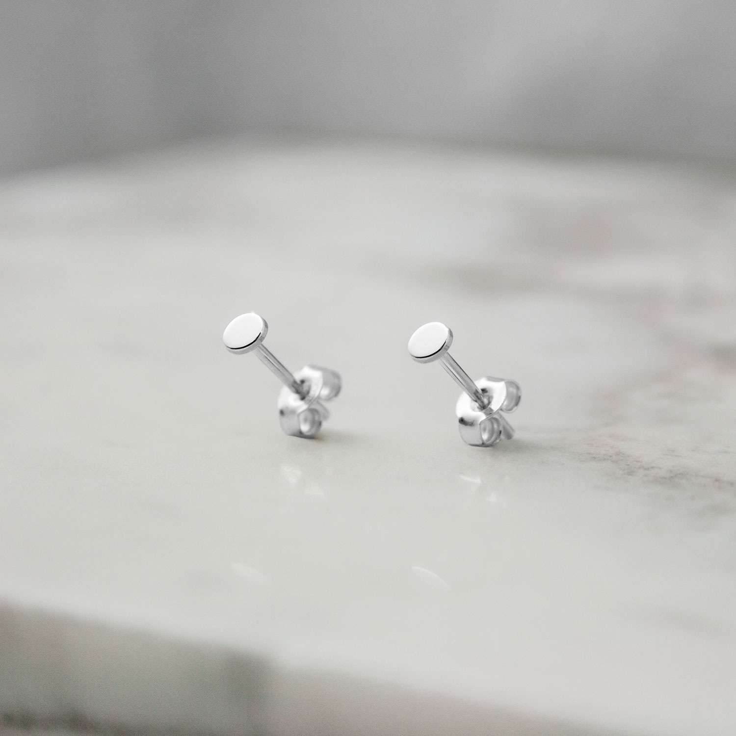 Buy FANCIME Solid 14K White Gold Tiny Bar Small Studs Everyday Minimalist Stud  Earrings Dainty Delicate Fine Jewelry For Women Girls at Amazon.in