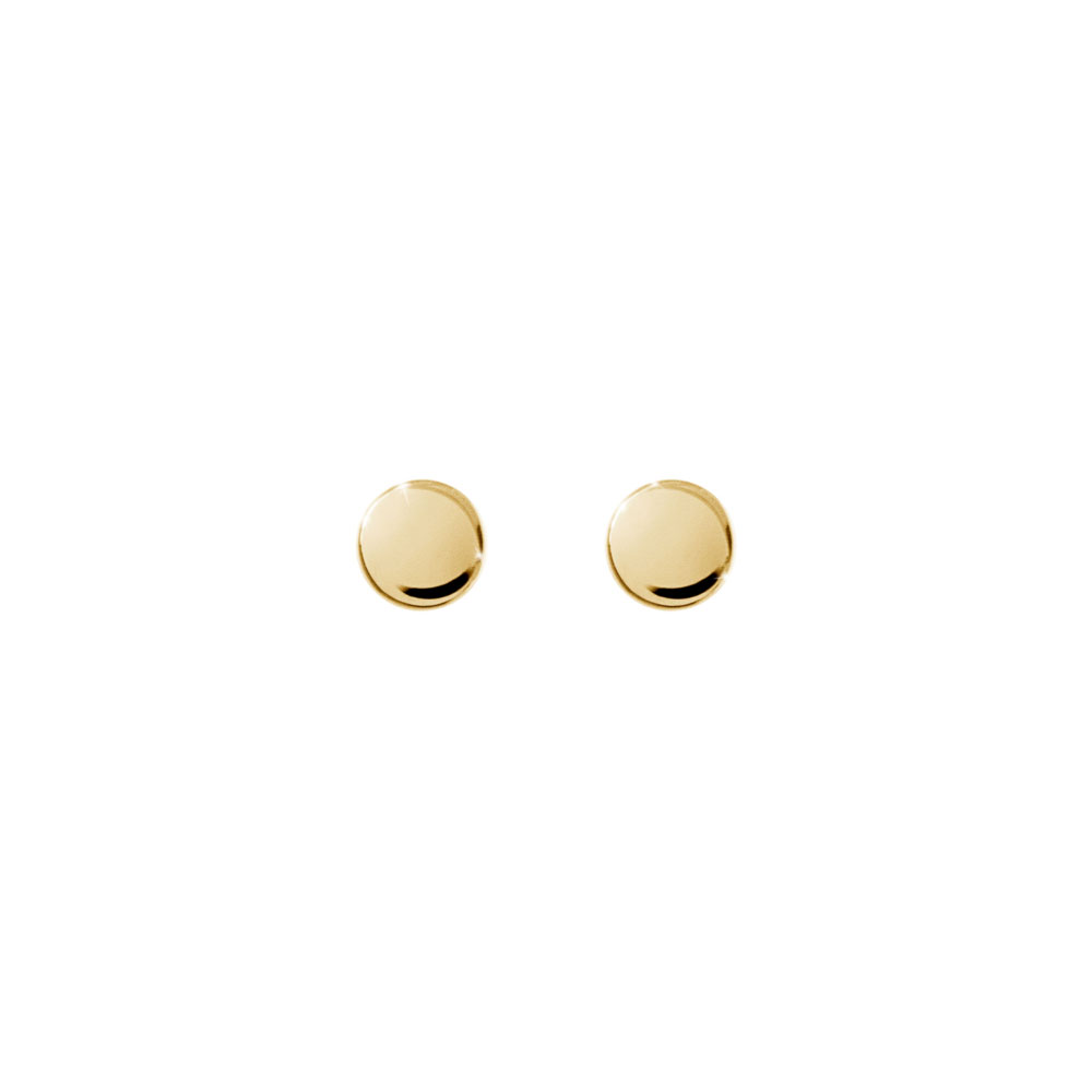 Tiny Dot Stud Earrings in Yellow Gold