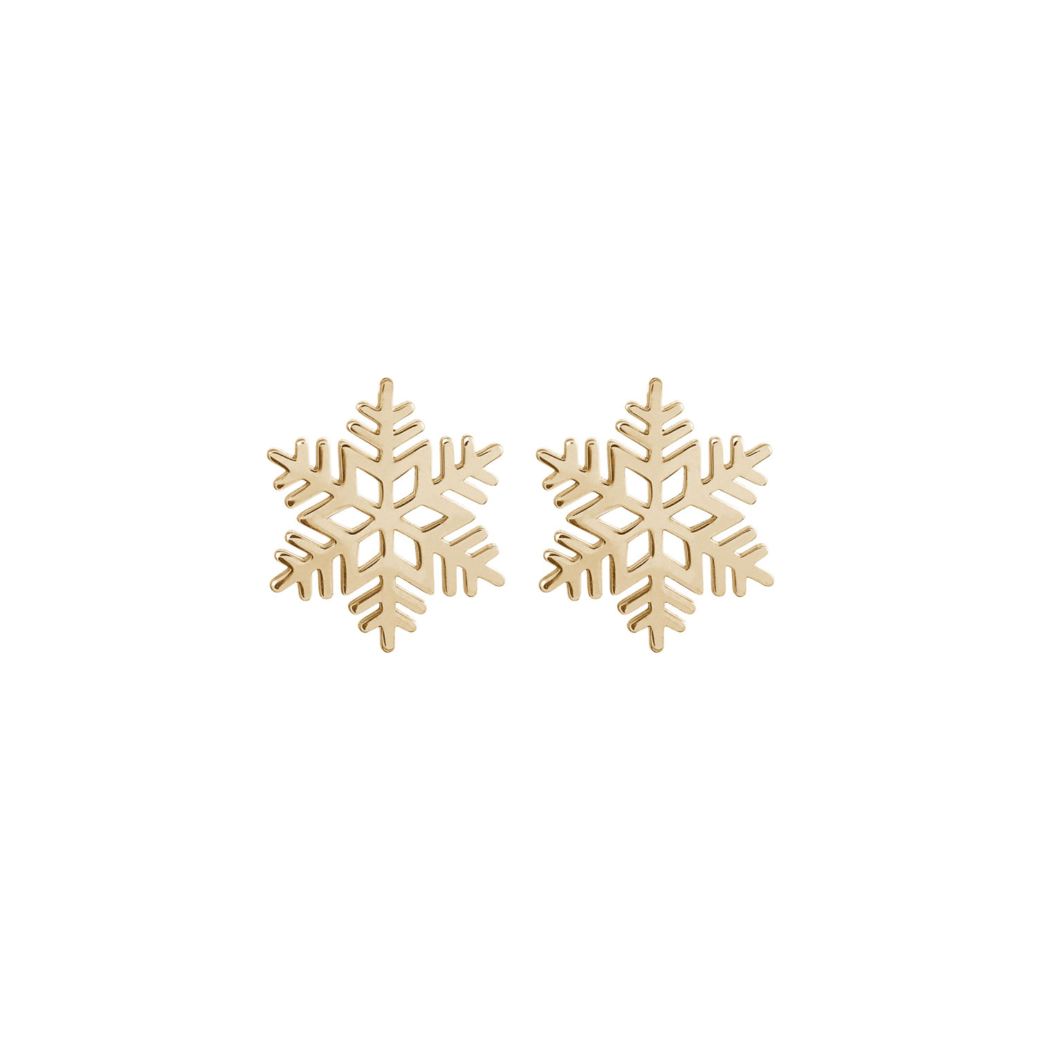 Women Cute Snowflake Stud Earrings 18k Yellow Gold Plated Cubic Zirconia  Jewelry | eBay