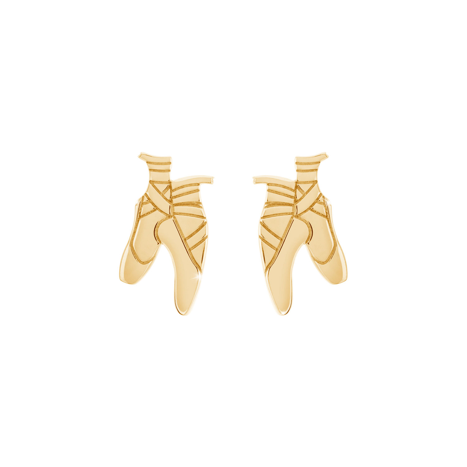 Se igennem inflation Cater Ballet Shoes Earrings made of Solid Gold - Tales In Gold