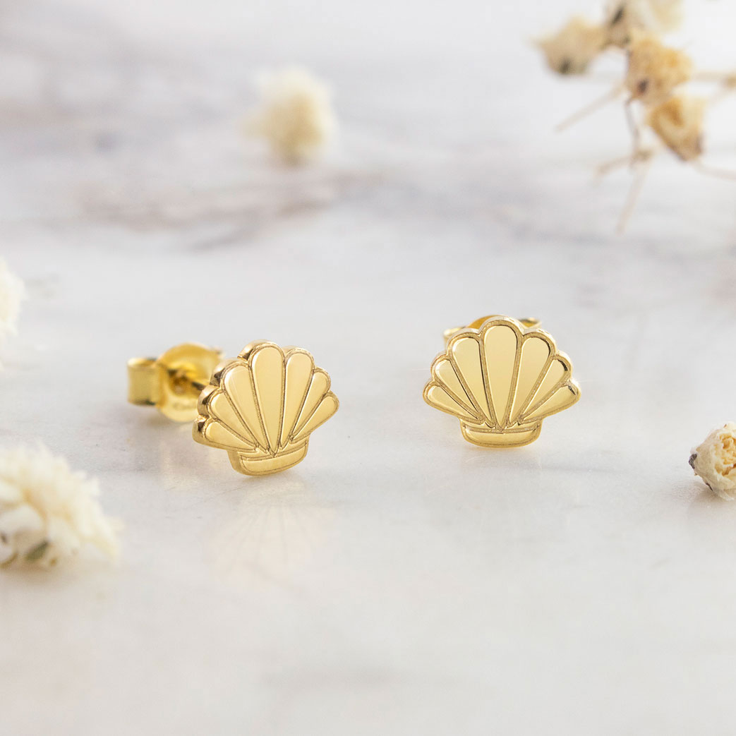 Alchemy | Flower & Seashell Earrings | By ShopMOSS – ShopMOSShandmade