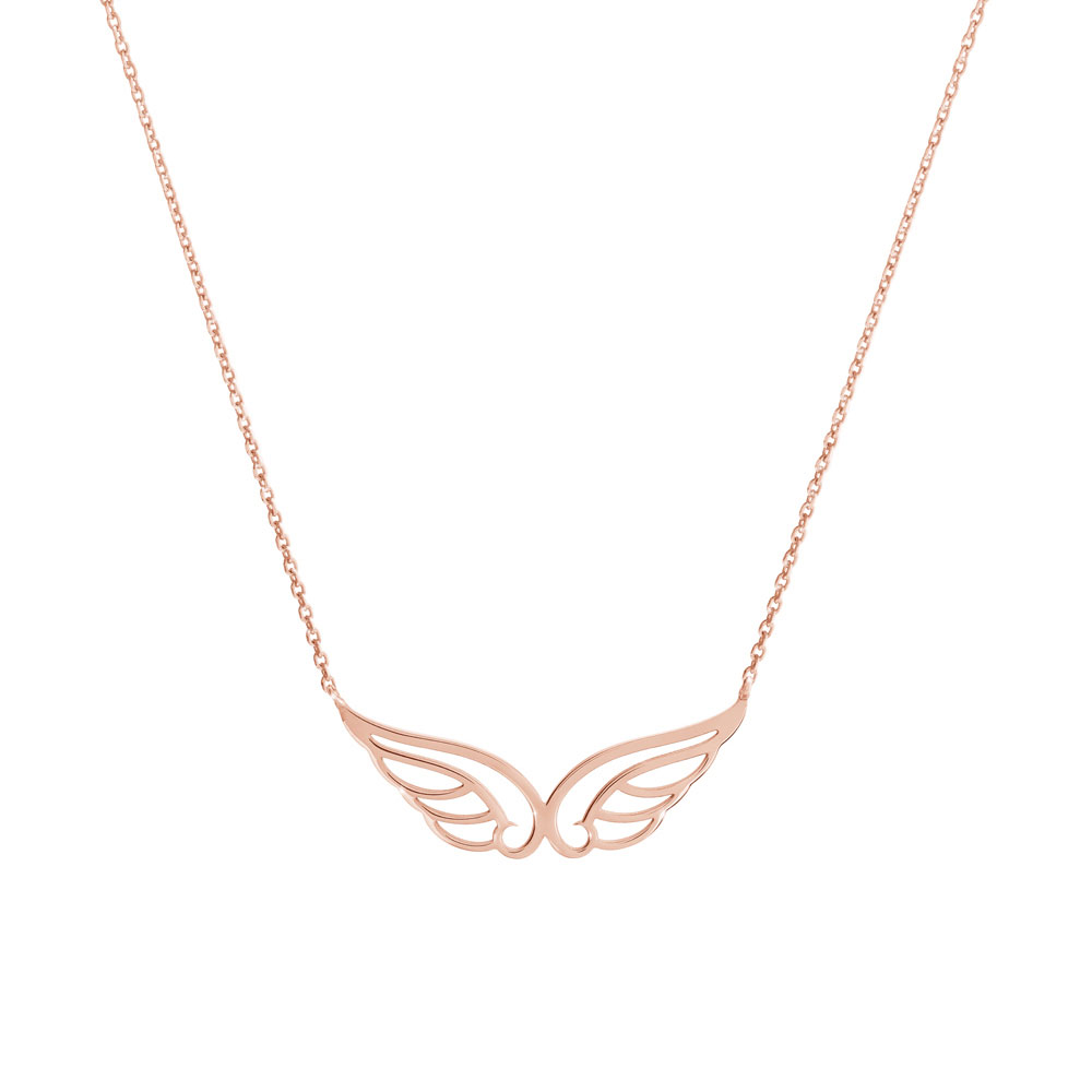 Dainty Wings Necklace made of Rose Gold