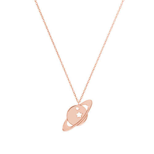 A Saturn pendant necklace in rose gold