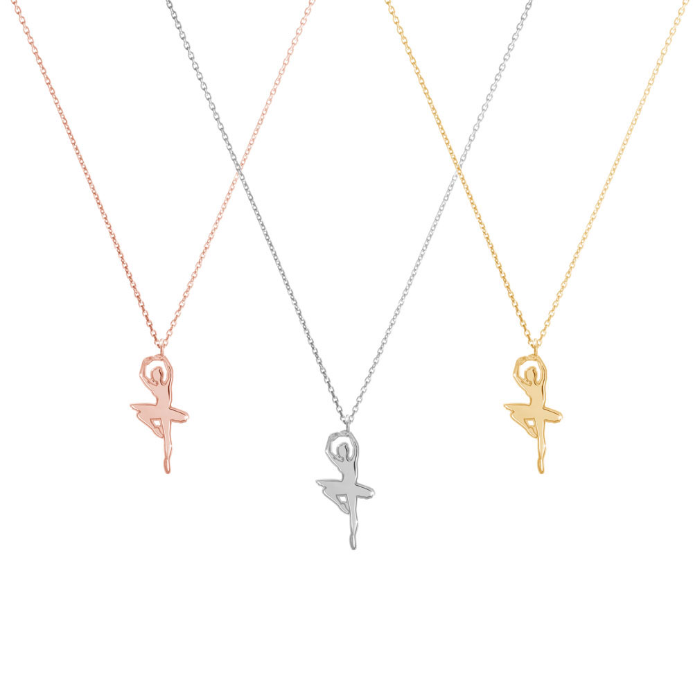 All 3 options o the ballet dancer necklace