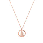 Christmas Tree Pendant with a Solid Gold Necklace