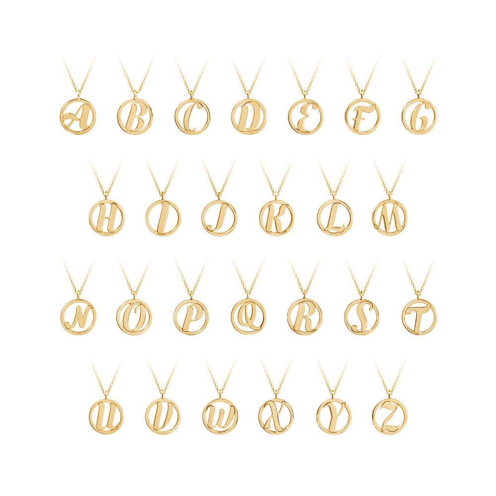The Whole Selection Of The Monogram Pendant In Yellow Gold