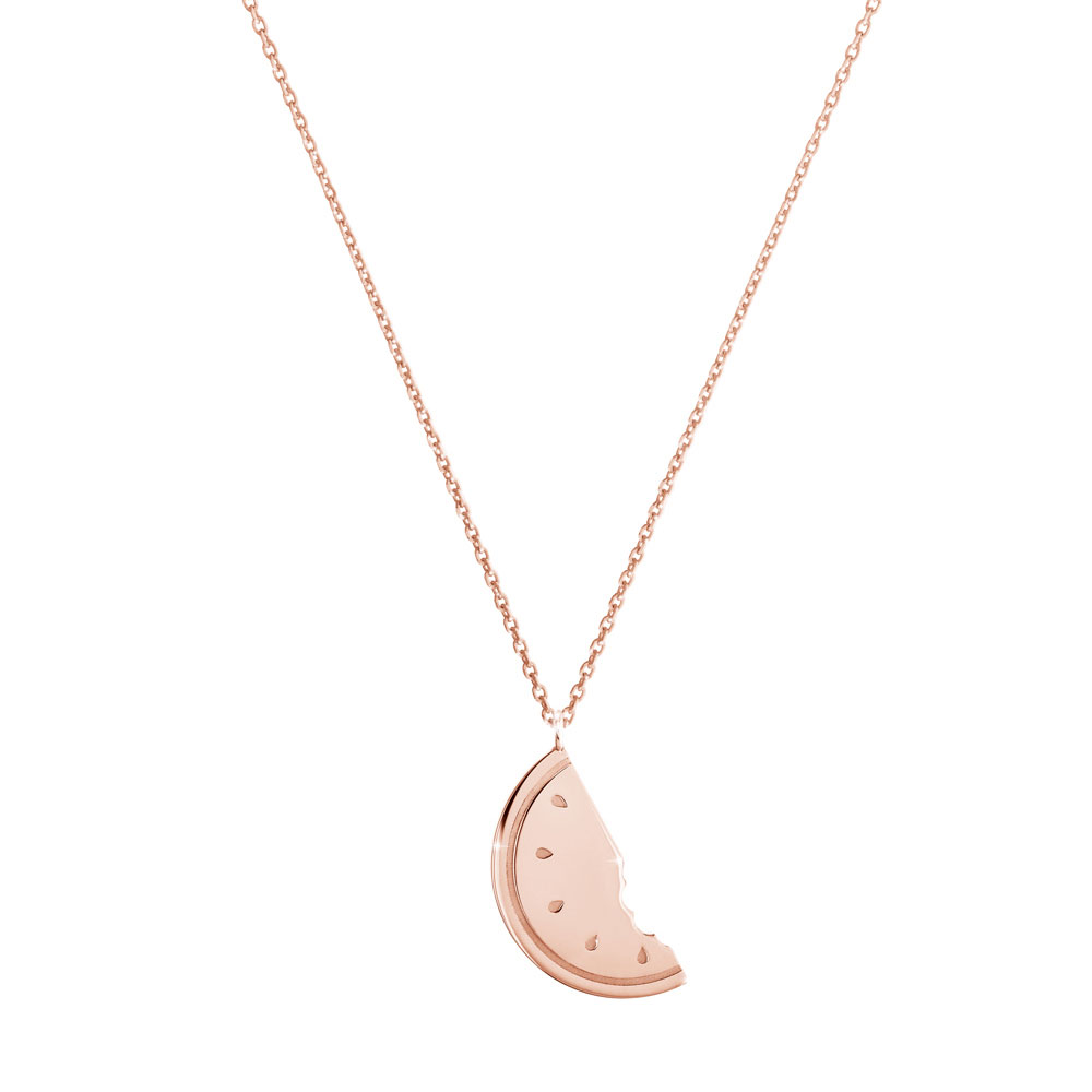 Sweet Watermelon Pendant Necklace in Rose Gold