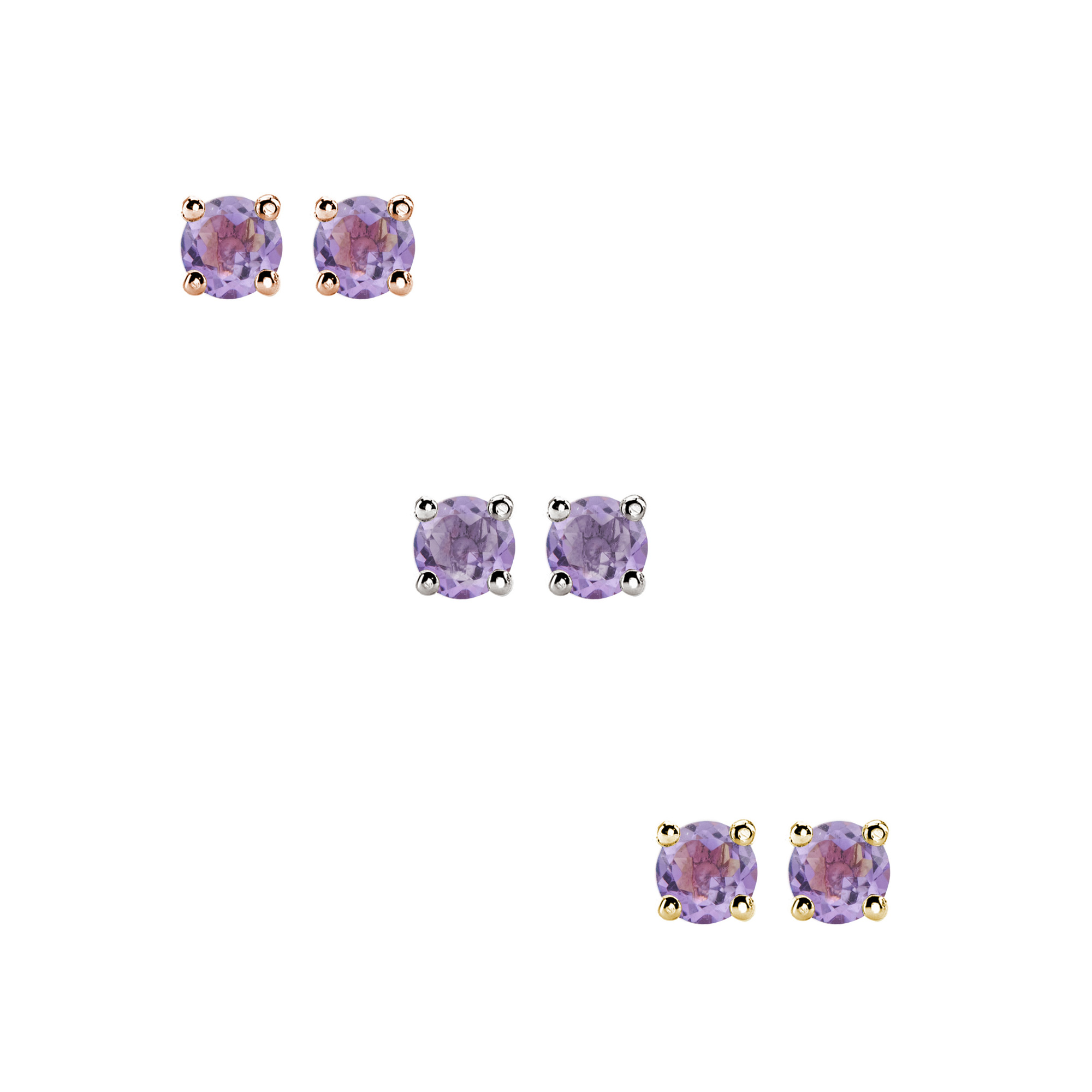 Buy Ravishing Impressions 925 Sterling Silver Round Amethyst Stud Earrings  Wedding Jewelry Anniversary Birthday Gifts For Women at Amazon.in