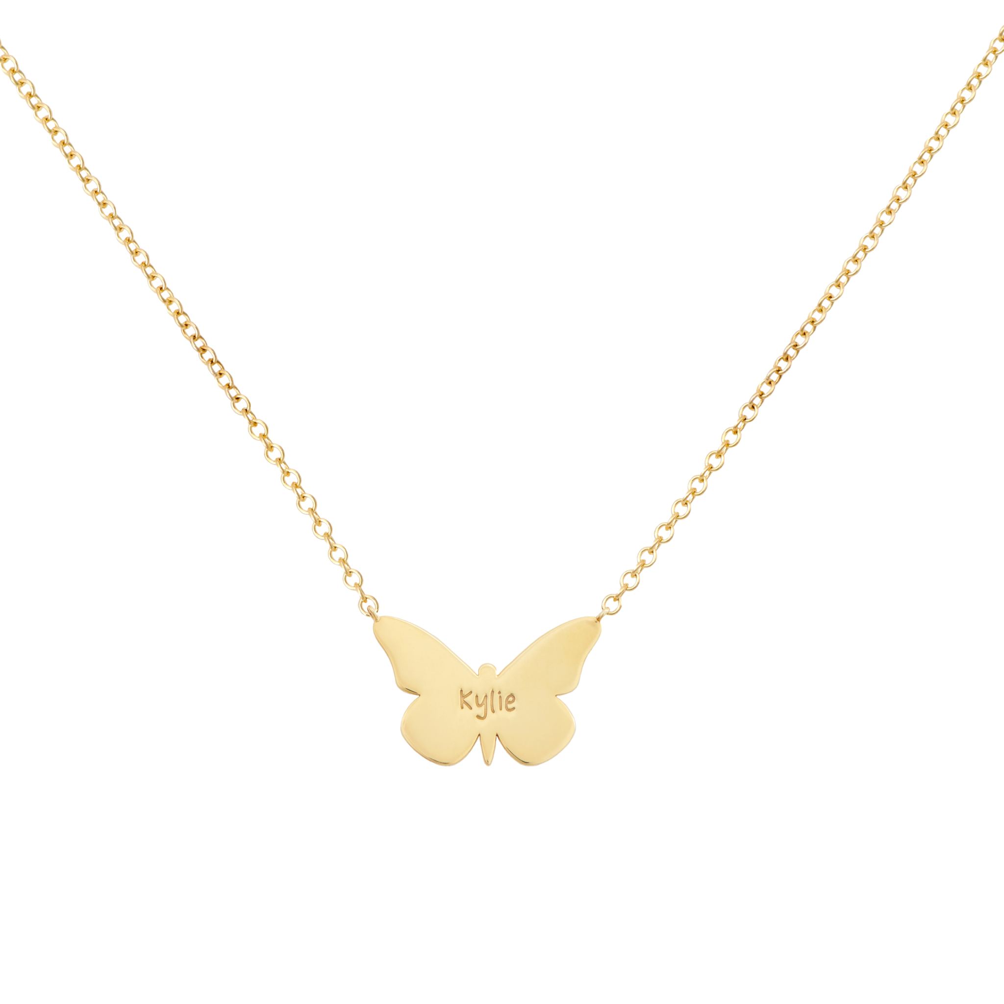Diamond Butterfly Necklace in Solid Gold - Tales In Gold