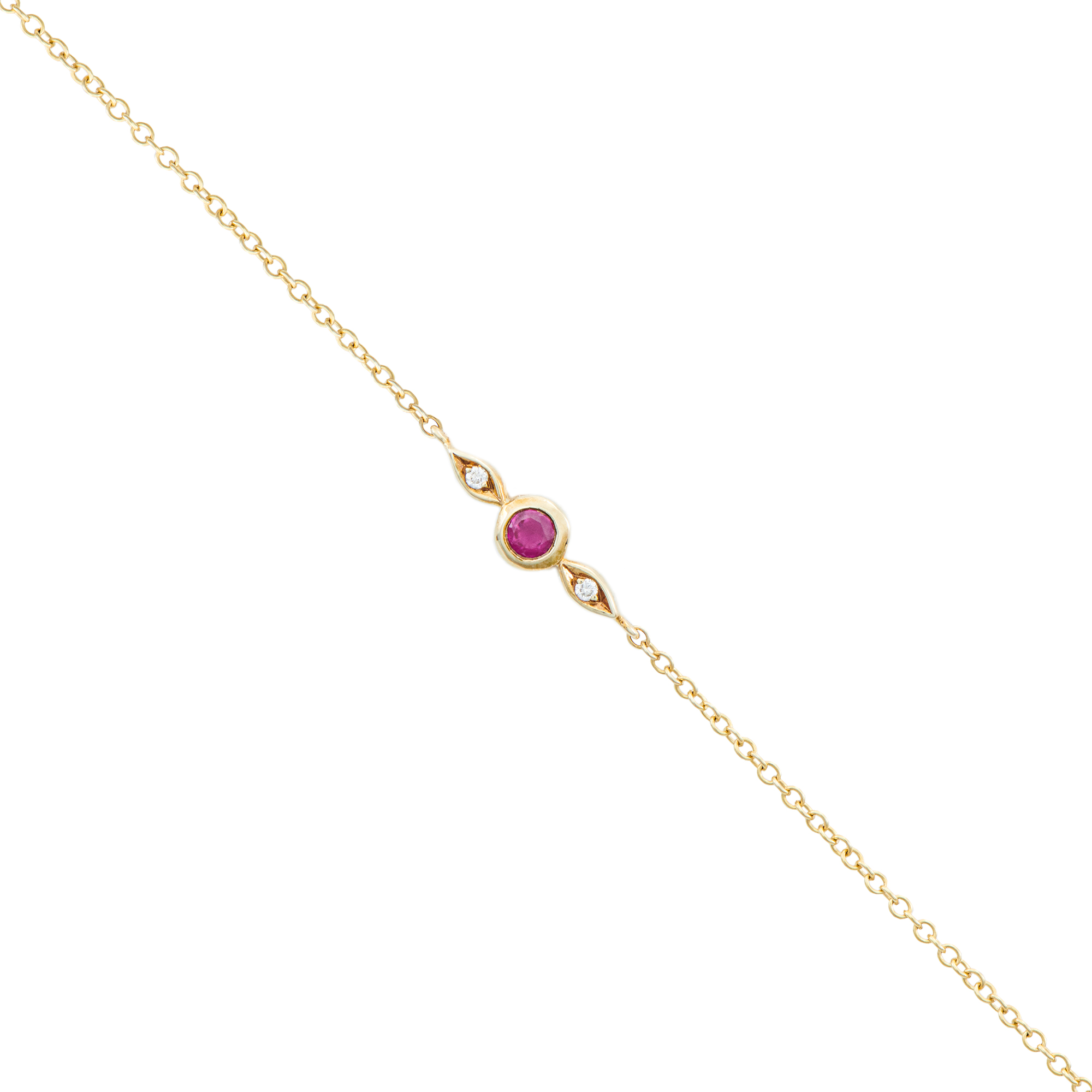 Buy Ruby Bracelet, 14K Yellow Gold Ruby and Diamond Bracelet, Natural Oval Ruby  Bracelet, Diamond Bracelet, Gemstone, July Birthstone Online in India - Etsy