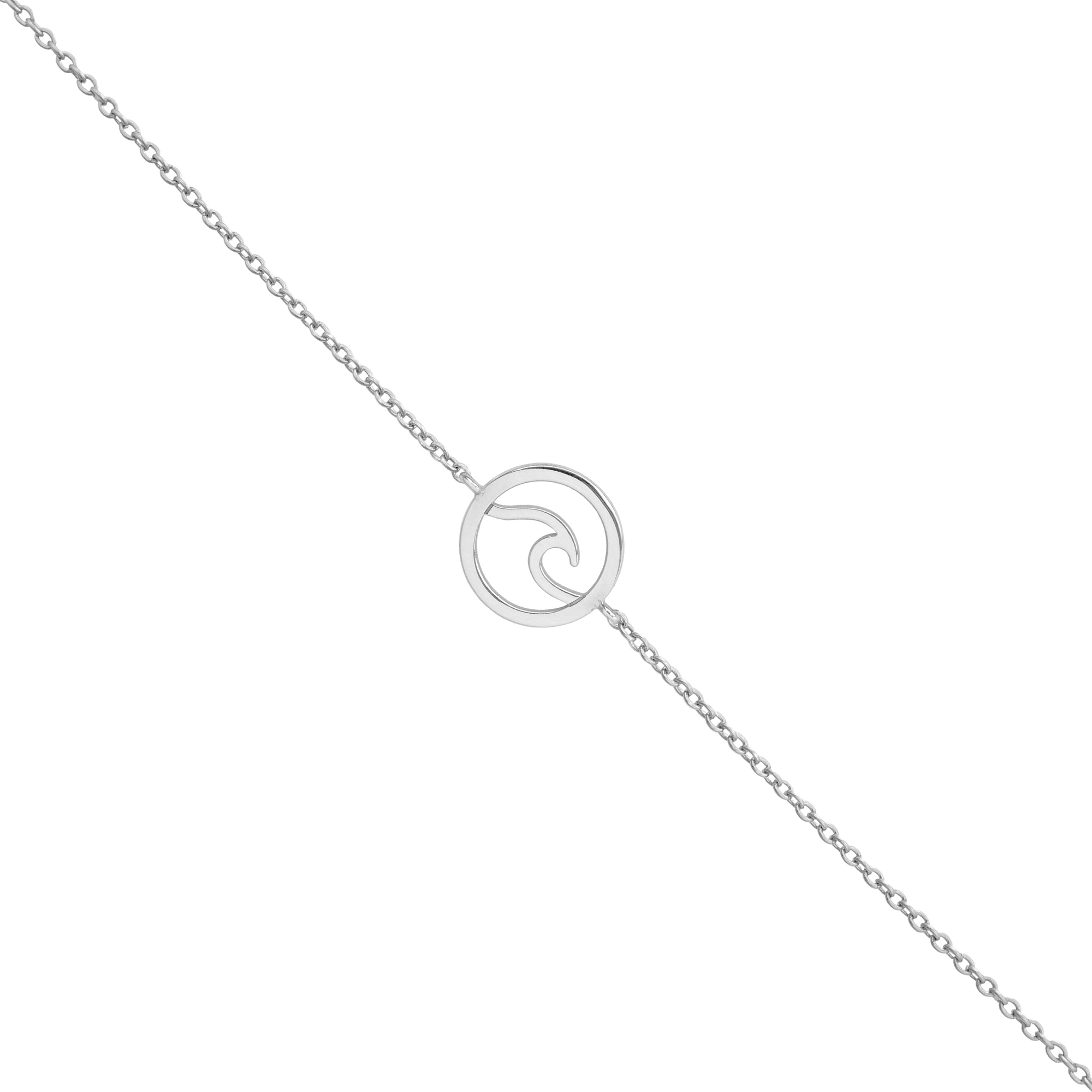 Gold Wave Charm Bracelet