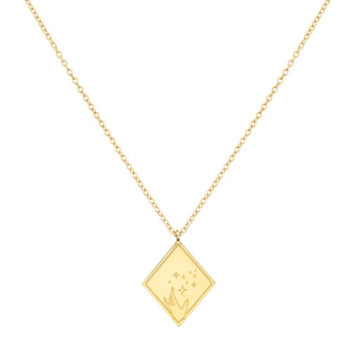 Magic Hands Gold Pendant Necklace