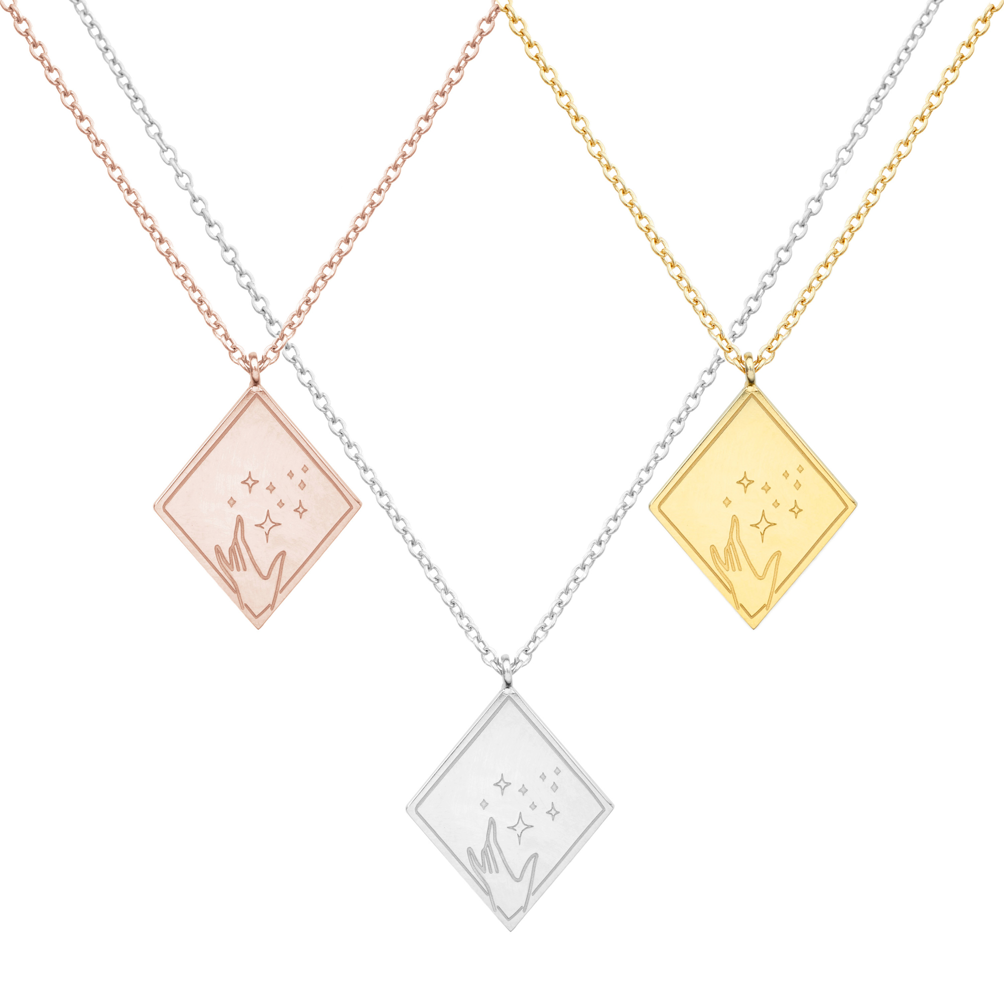 Magic Hands Gold Pendant Necklace - Image 7