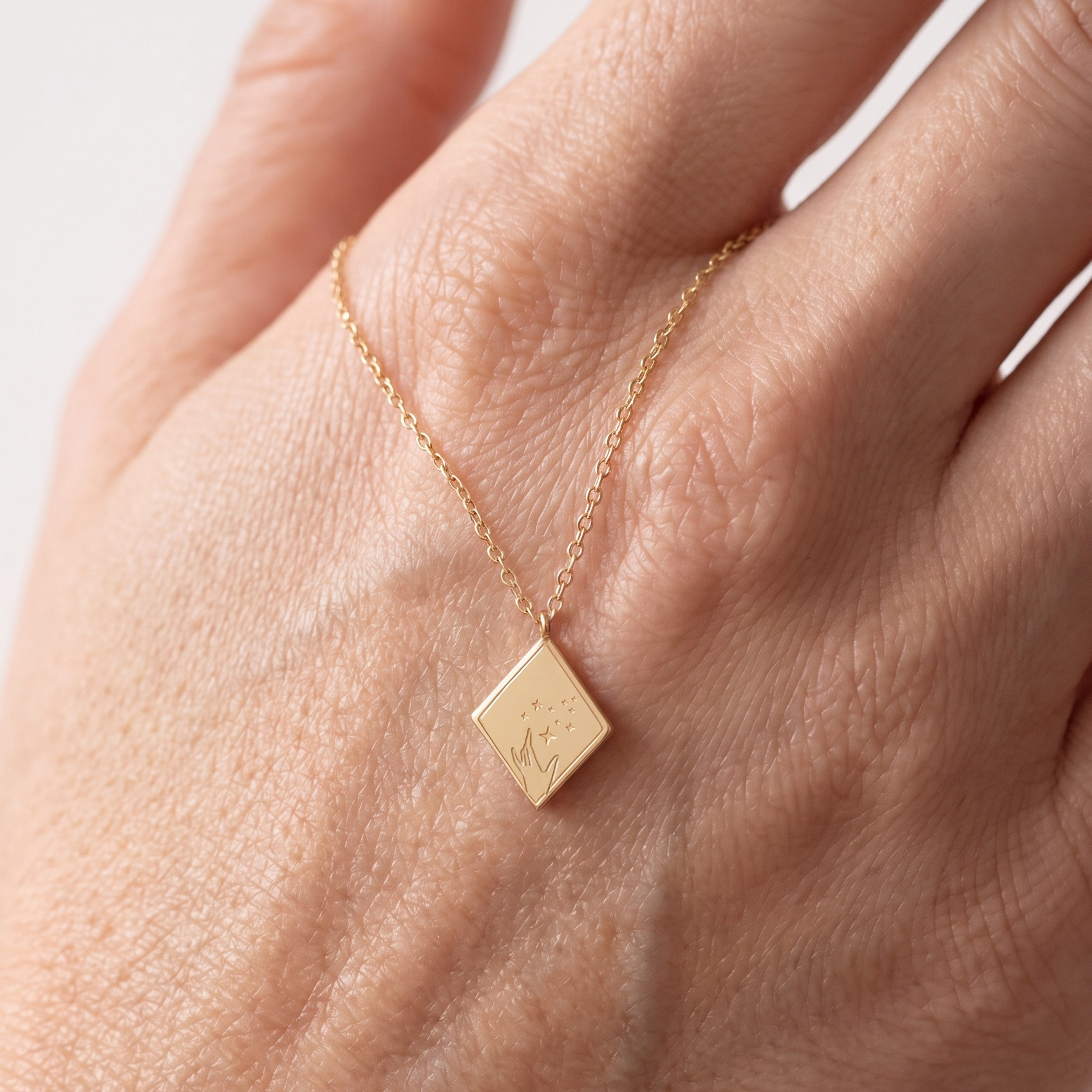 Magic Hands Gold Pendant Necklace - Image 8